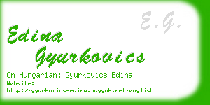 edina gyurkovics business card